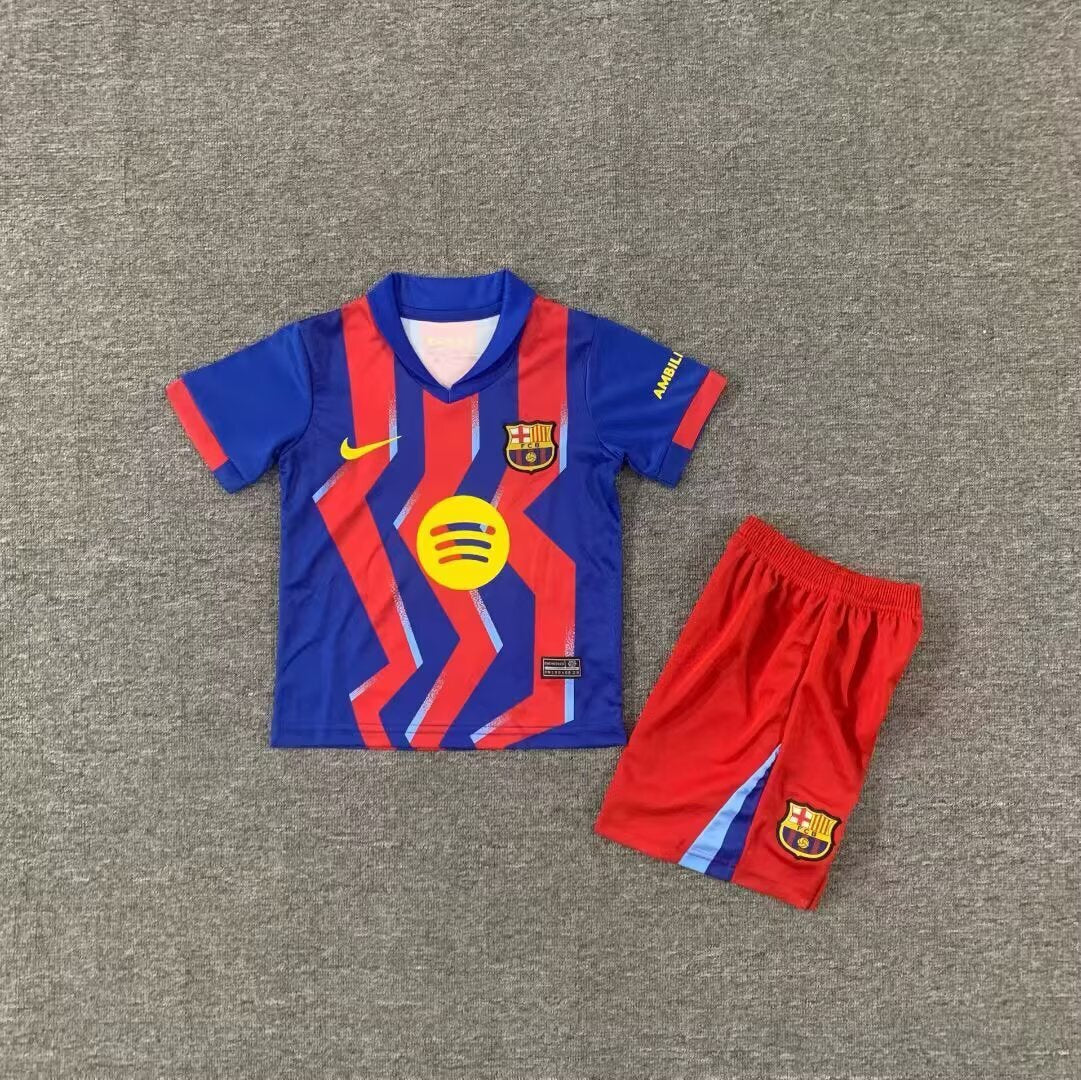 Barcelona 4th Jersey Kids Set