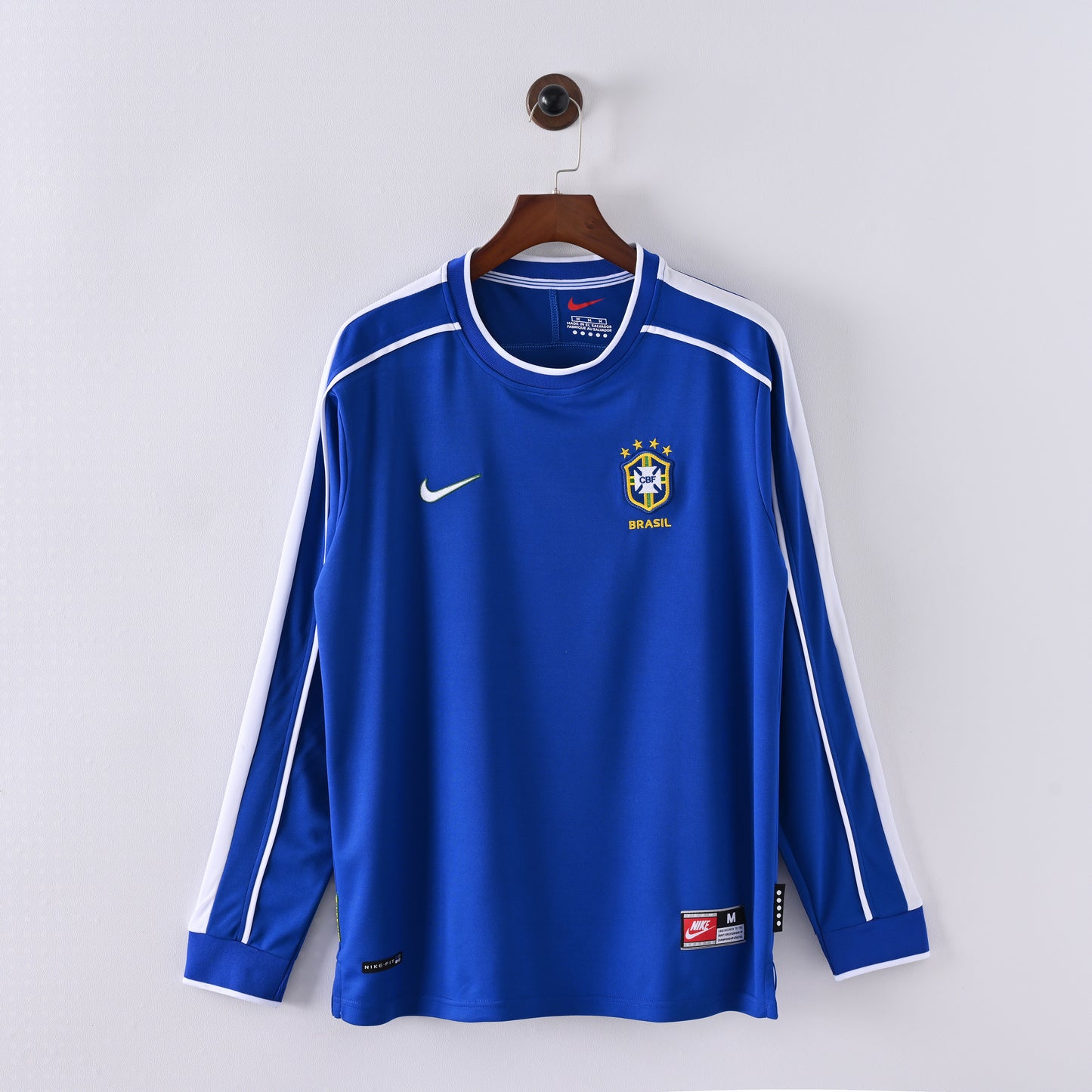Brazil Away 1998 Retro Jersey - Long Sleeve