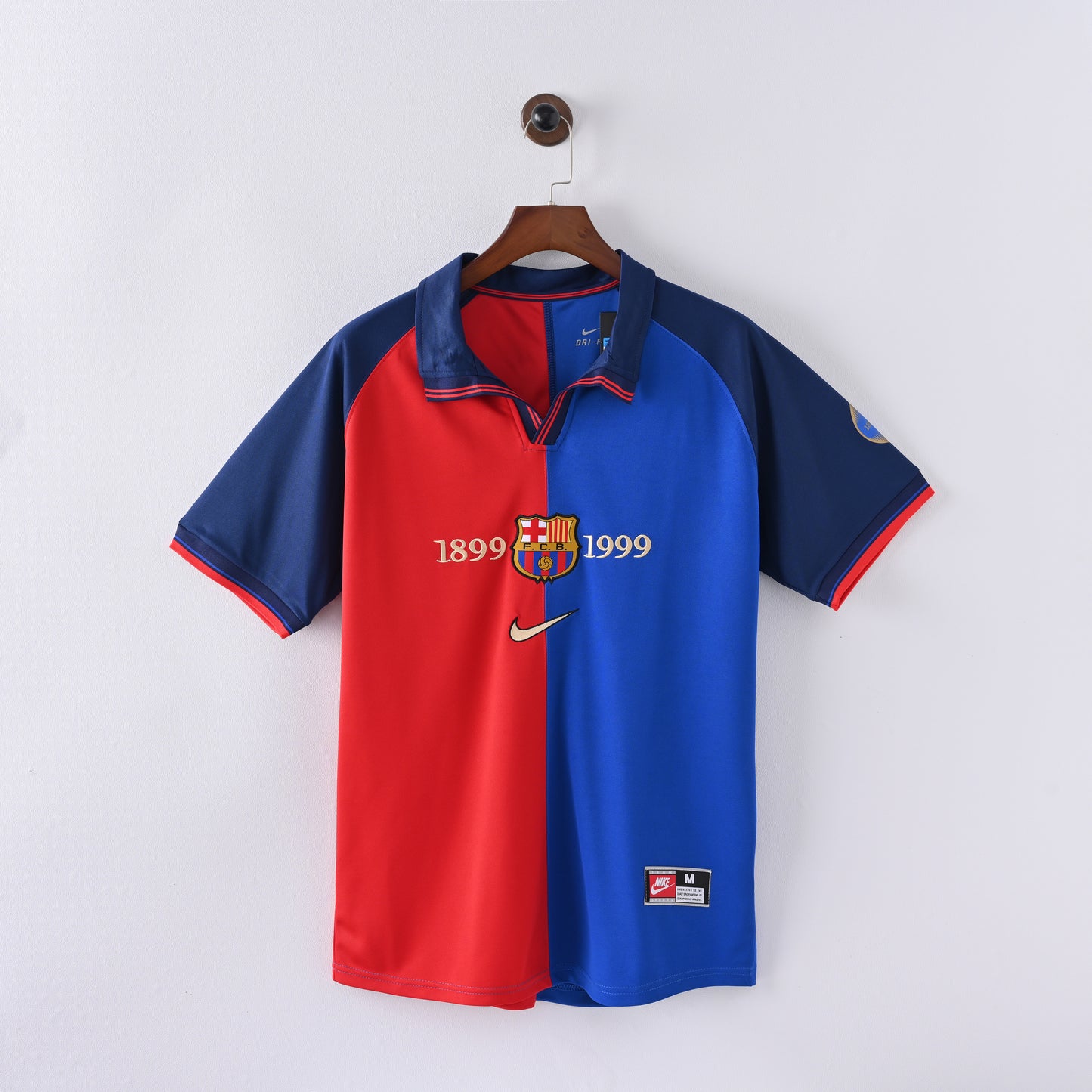 FC Barcelona Home 100th Anniversary Retro Jersey - Short Sleeve