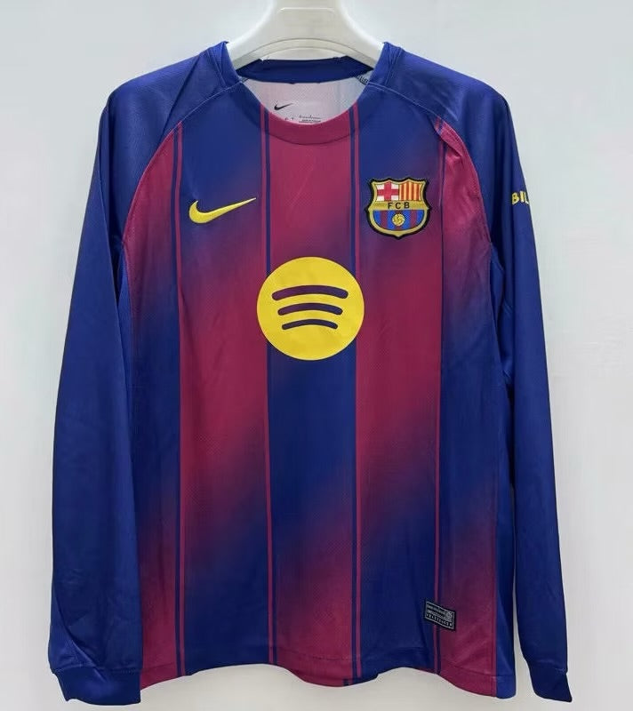 Barcelona Home Jersey (Stadium Version, Long Sleeve) - 25/26