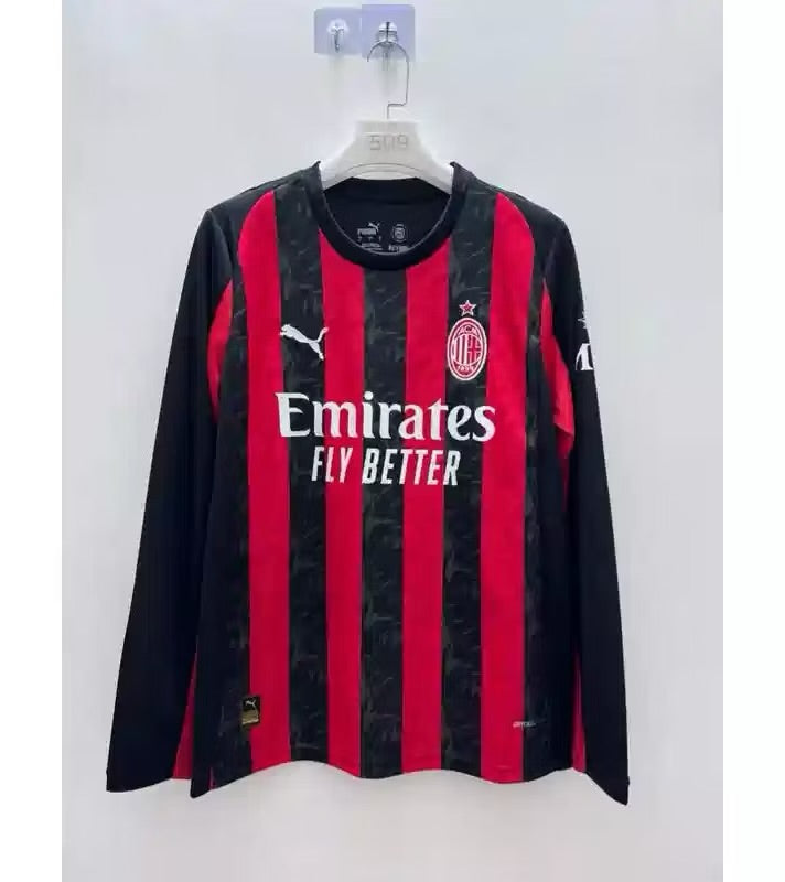 AC Milan Home Jersey (Stadium Version, Long Sleeve) - 25/26