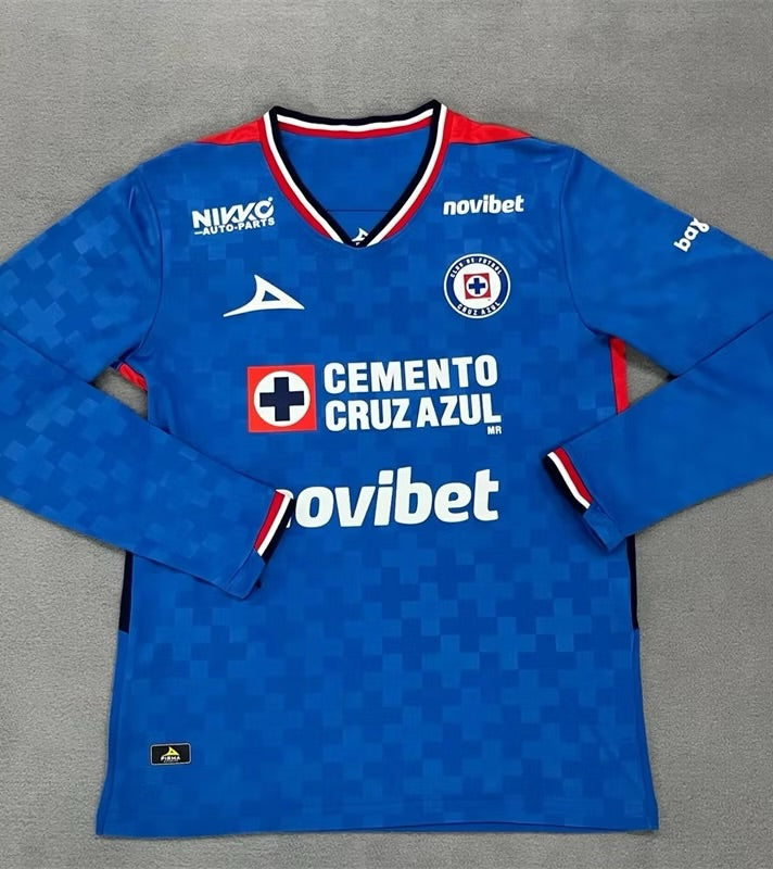 Cruz Azul Home Jersey (Stadium Version, Long Sleeve) - 25/26