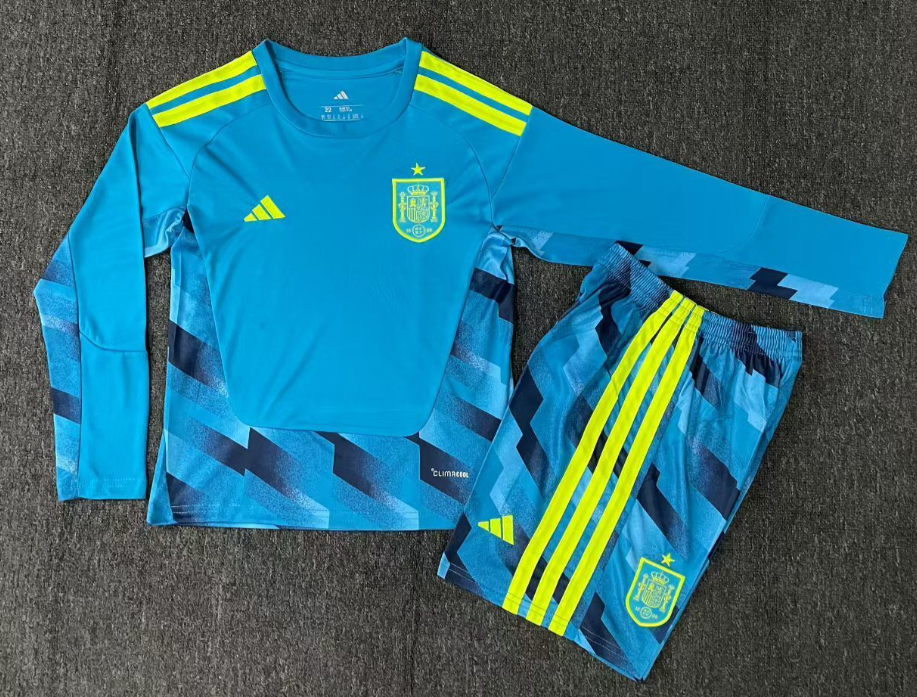Spain 2026 World Cup Goalkeeper Jersey Kids Set