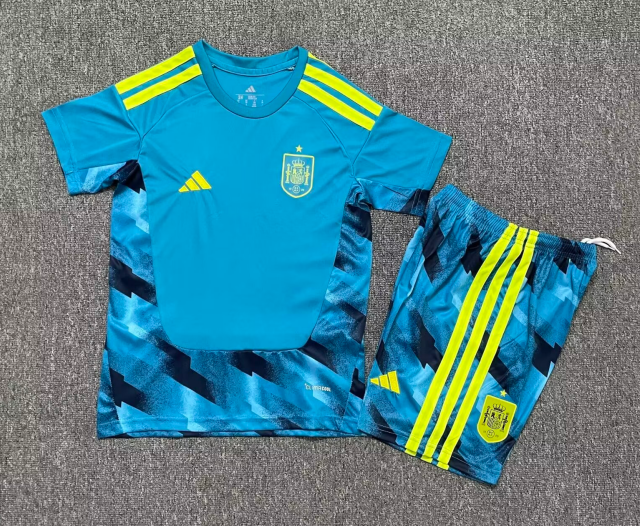 Spain 2026 World Cup Goalkeeper Jersey Kids Set
