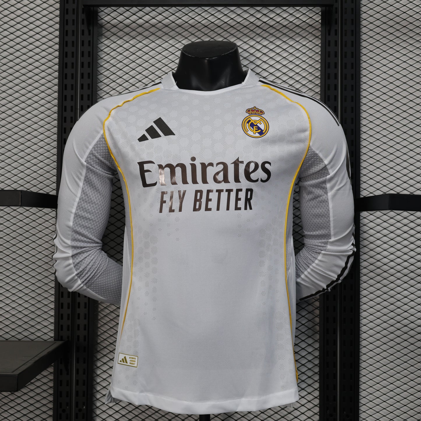 Real Madrid Home Jersey (Player Version, Long Sleeve) - 25/26