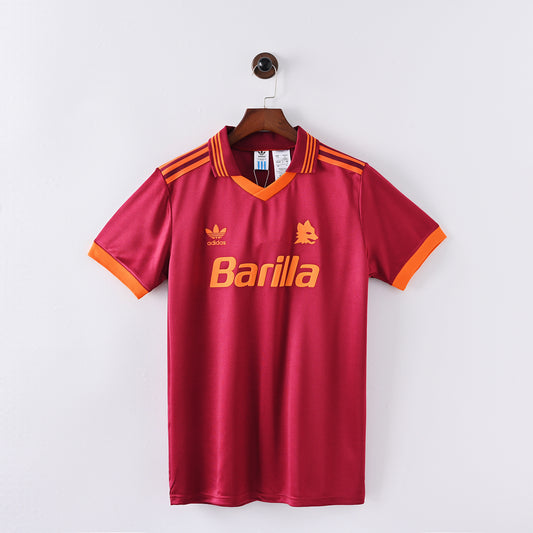 Roma Home 92-94 Retro Jersey - Short Sleeve