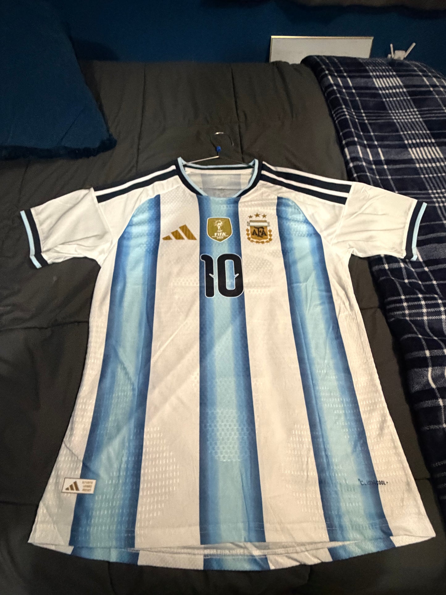 Argentina Home 2026 WC Player Version Jersey W/ Messi #10 - Size: 3XL