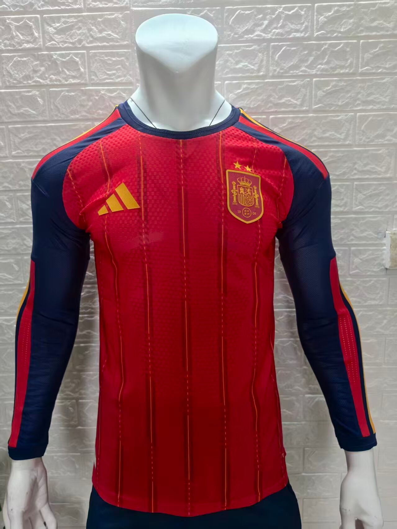 Spain WC 2026 2 Star Home Player Long Sleeve Version Jersey