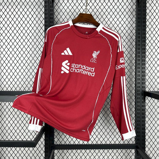 Liverpool Home Jersey (Stadium Version, Long Sleeve) - 25/26
