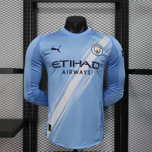 Manchester City Home (Player Version, Long Sleeve) - 25/26