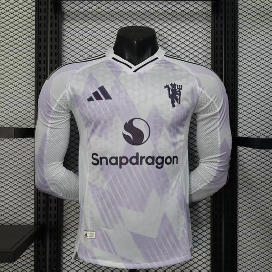 Manchester United Away Jersey (Player Version, Long Sleeve) - 25/26