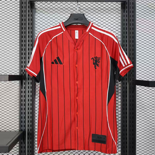 Manchester United Red (Baseball Version, Short Sleeve) - 25/26
