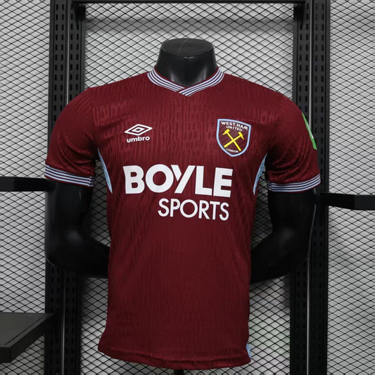 West Ham United Home Jersey (Player Version, Short Sleeve) - 25/26