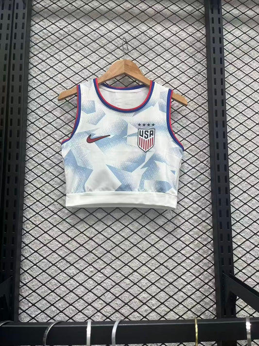 USA 25/26 Women’s Home Sleeveless Crop Top