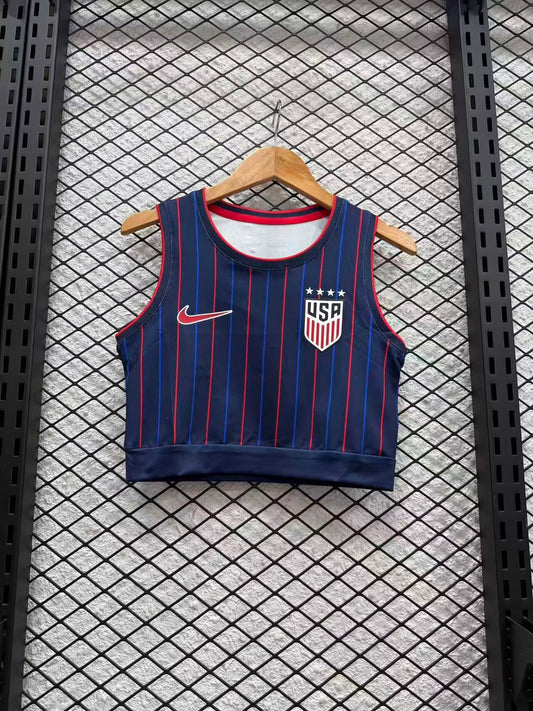USA 25/26 Women’s Away Sleeveless Crop Top