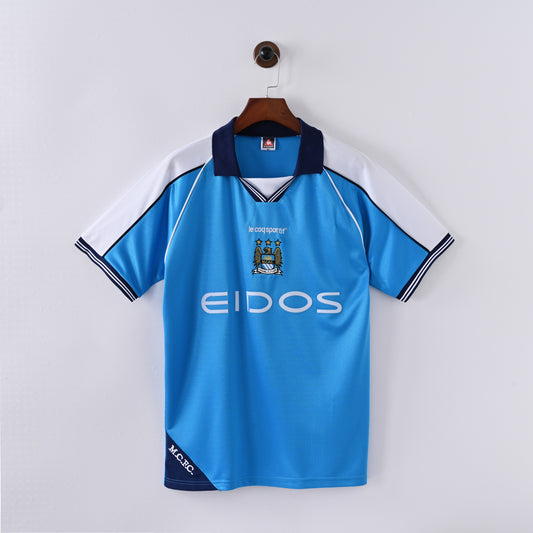 Manchester City Home 99-01 Retro Jersey - Short Sleeve