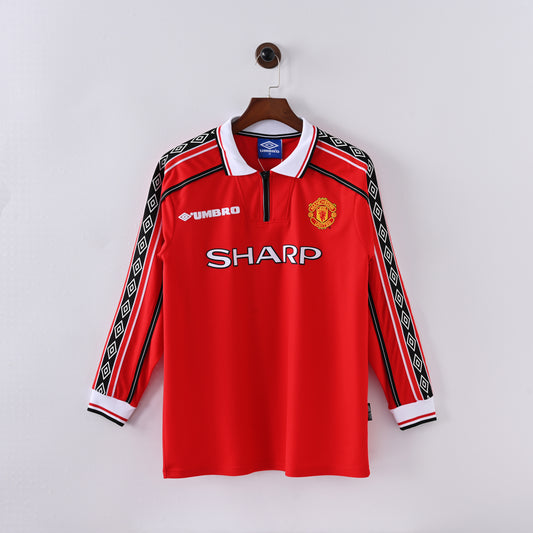 Manchester United Home 98-00 Retro Jersey - Long Sleeve