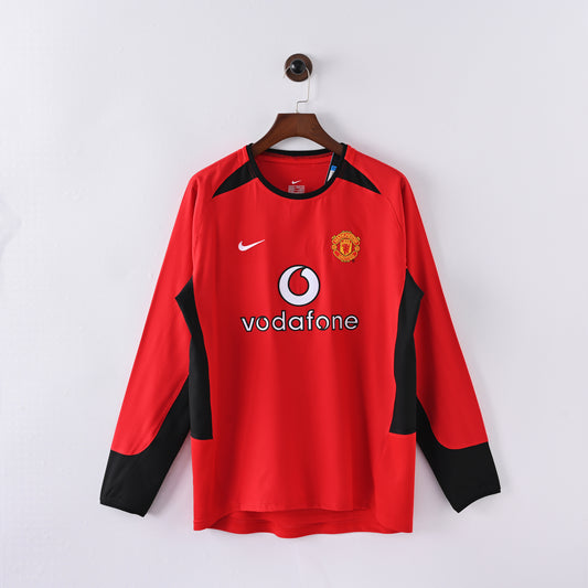 Manchester United Home 02/03 Retro Jersey - Long Sleeve