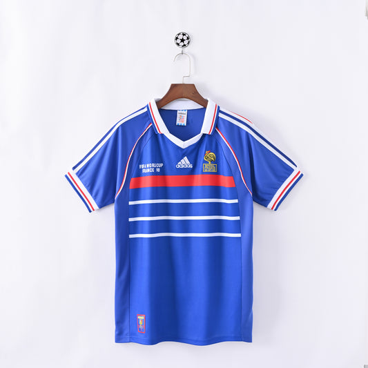 France Home 1998 Retro Jersey - Short Sleeve