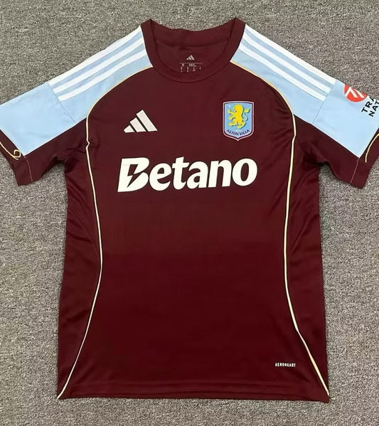 Aston Vila Home Jersey (Stadium Version, Short Sleeve) - 25/26