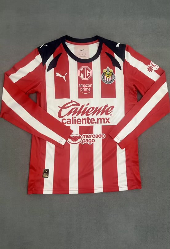 Chivas Home Jersey (Stadium Version, Long Sleeve) - 25/26