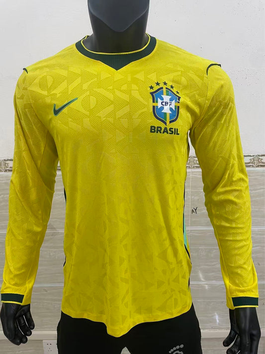 Brazil 2026 World Cup Home Jersey (Player, Long Sleeve)