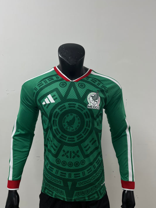 Mexico 2026 World Cup Home Jersey (Player, Long Sleeve)