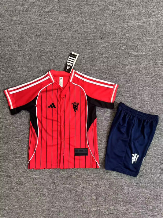 Manchester United Baseball Shirt Kids Set