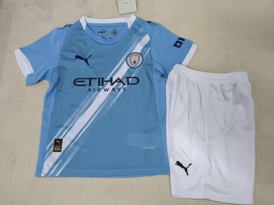 Manchester City Home Jersey Kids Set
