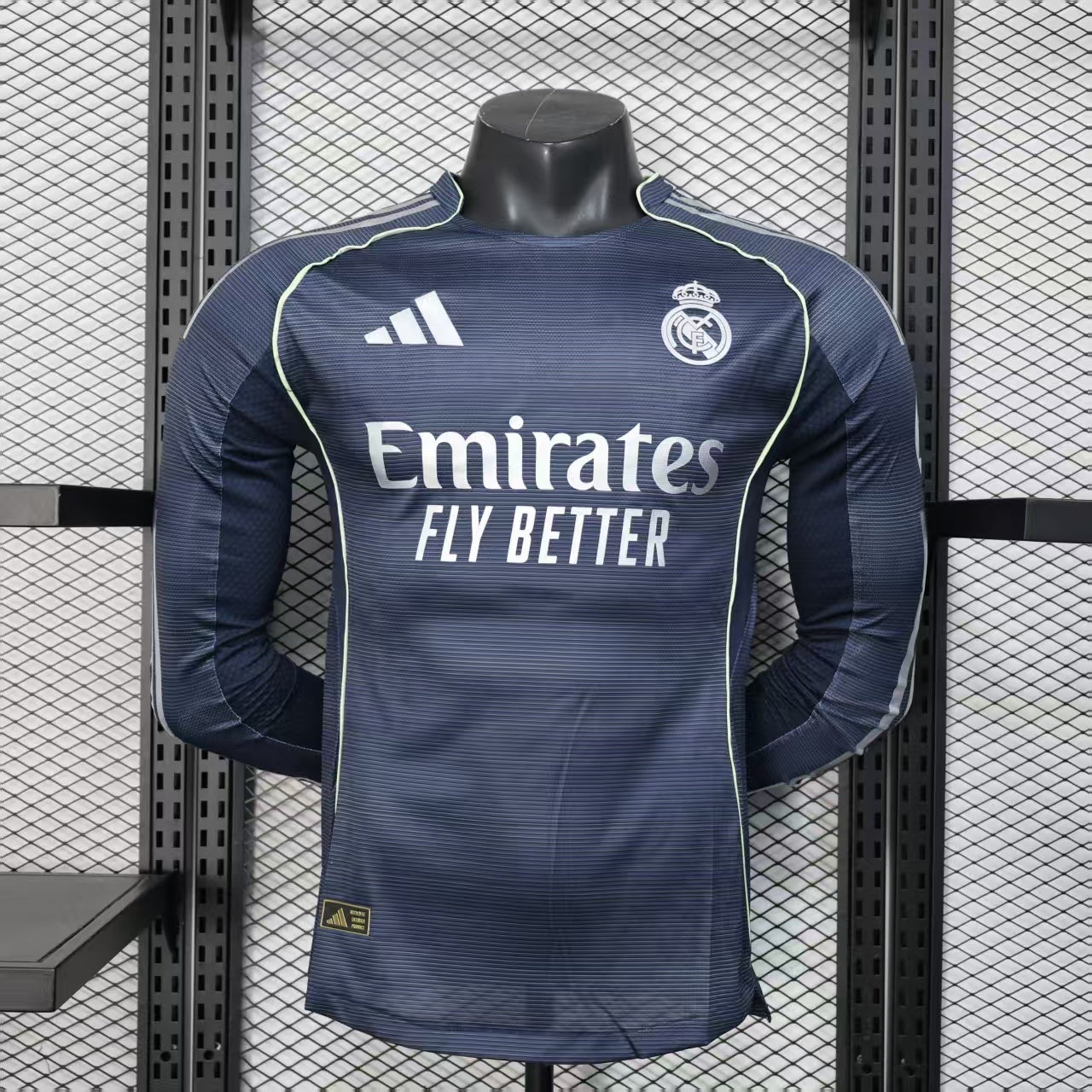 Real Madrid Away Jersey (Player Version, Long Sleeve) - 25/26