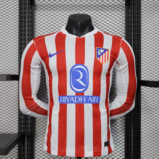 Atlético Madrid Home Jersey (Player Version, Long Sleeve) - 25/26