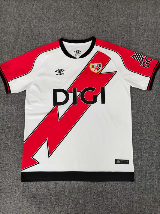 Rayo Vallecano Home Jersey (Stadium Version, Short Sleeve) - 25/26